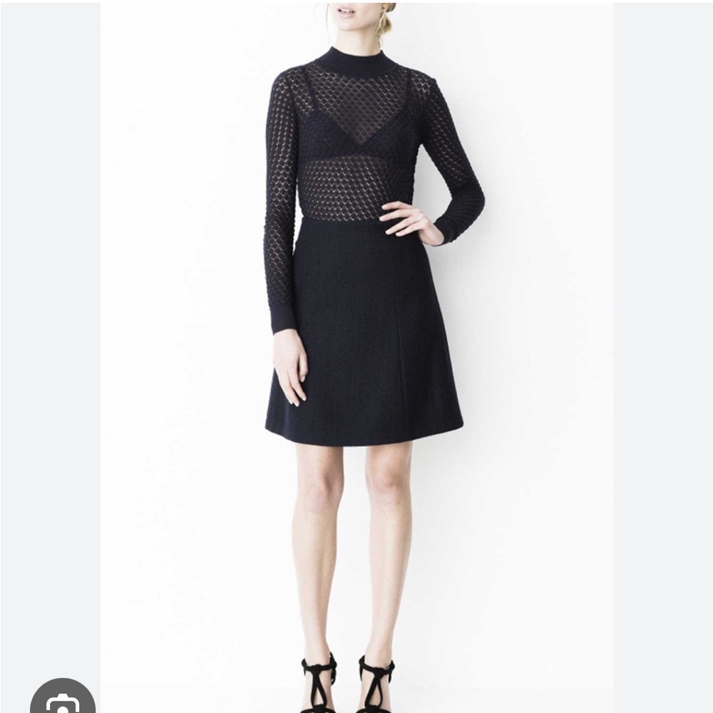 Storm and Marie mesh mock turtleneck lace xs black Rachel comey Khaite style